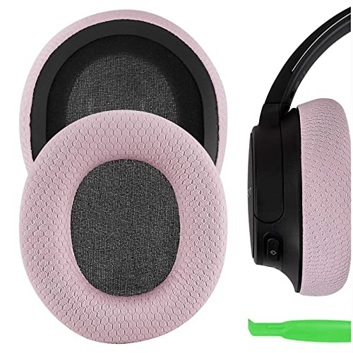 Geekria NOVA Mesh Fabric Replacement Ear Pads Compatible with Sony WH-CH700N, WH-CH710N, WH-CH720N Headphones, Ear Cushions (Pink)
