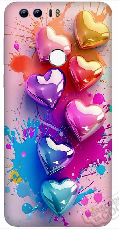 Cover custodia In Plastica Rigida Compatibile Con Huawei Honor 8,Design cuore