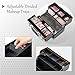 Stagiant 12.6 Inch Large Makeup Train Case, Professional 4 Trays Cosmetic Cases Makeup Storage Organizer Box Beauty Make Up Box with Lock&Adjustable Compartments for Nail, Accessories, Skincare, Black