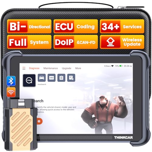 Complaint 4 THINKCAR Bidirectional Scan Tool, THINKSCAN 689BT All System Automotive Diagnostic Tool, Bi Directional OBD2 Scanner with ECU Coding, 34 Services, FCA Autoauth, CANFD and DoIP, Wireless Update