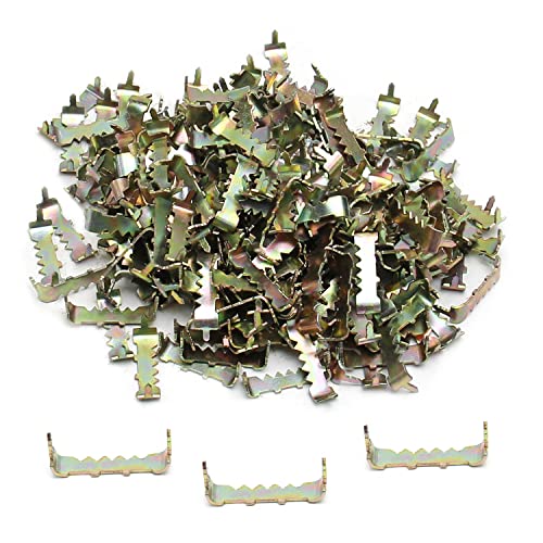 Image of MroMax 300PCS No Nail Sawtooth Picture Hangers 1.02 inch Nailess Zinc Plated for Hard and Soft Wood Frames Hanging Colored Zinc