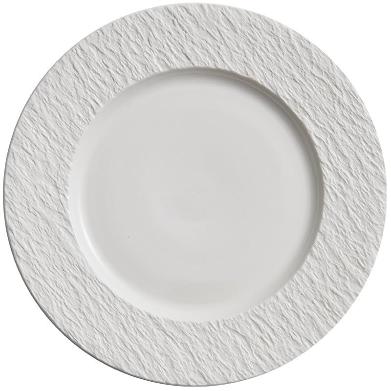 Talerze obiadowe do mięsa platerowanie zachodnie ceramiczne platerowanie domowe wykwintne talerze sałatkowe(biały)