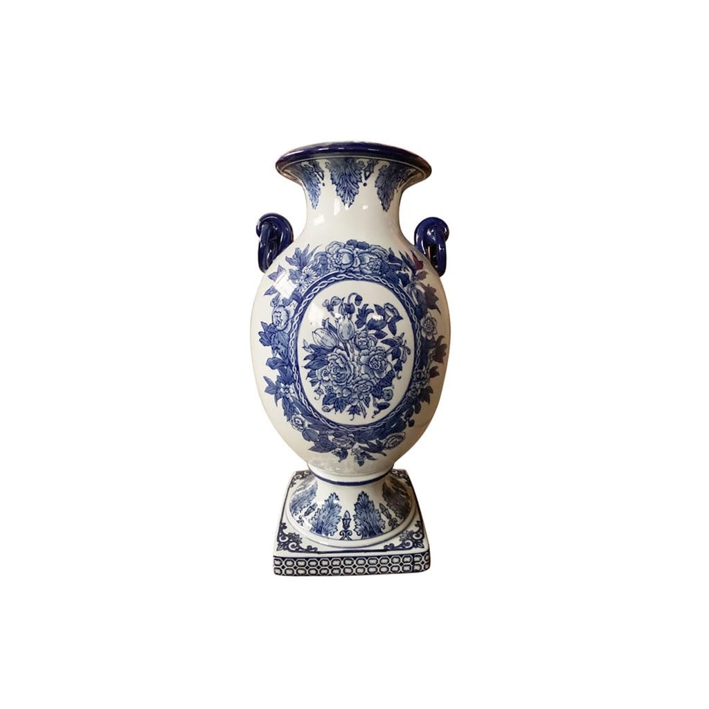 EINES Chinese Style Porcelain Ceramic Vase Entrance Table Ornaments Living Room Home Flower Arrangement Container