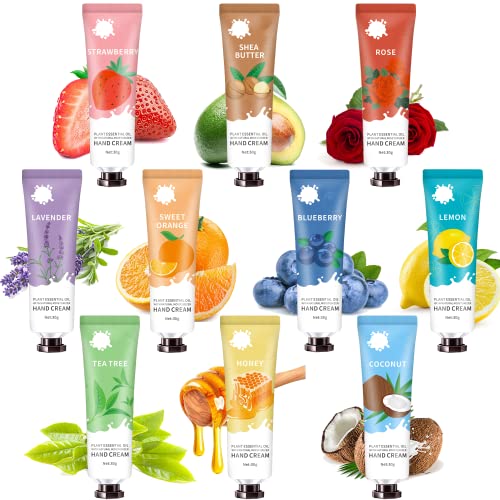 10 Pack Hand Cream Gift Set Hand Lotion for Dry Cracked Hands, Working Hands, Natural Hand Care Moisturizing Lotion Travel Size Hand Lotion For Body & Dry Skin,Small Hand Lotion Bulk Gifts for Women