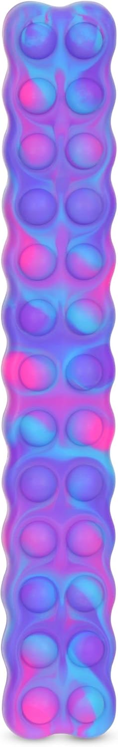 iscream Fidget Fun 10" 3D Popper Bar for Calm and Focus - Bold Berry Swirl