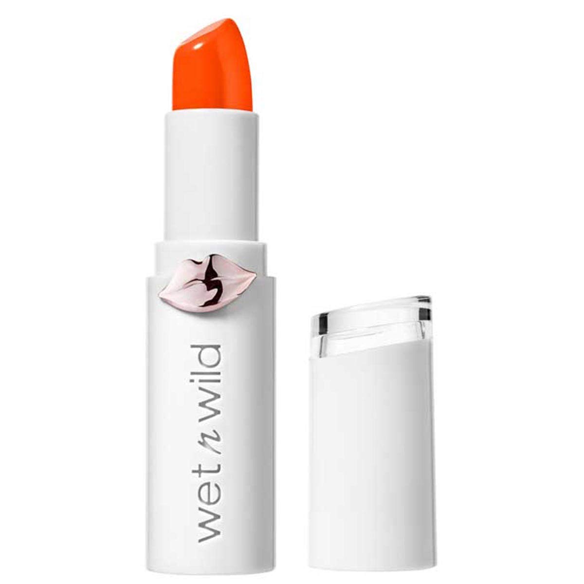 Wet n Wild, Megalast Lipstick, Long-lasting Lipstick with Shine Finish, Hydrating Formula with Microspheres, Natural Marine Plant Extracts, Coenzyme Q10 and Vitamins A & E, Tanger-ring the Alarm