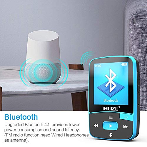 RUIZU X50 Bluetooth 4.1 Mp3 Player, Portable Clip Sport Mp3 Music
