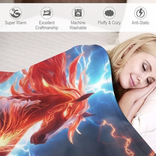 Couverture décoration intérieure thème cheval idée cadeau originale et utile