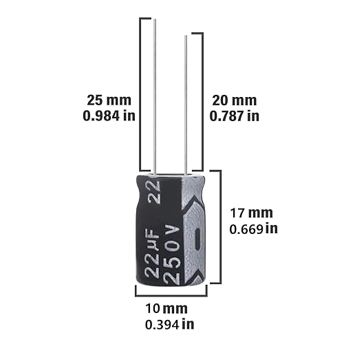 Miniatura 7 de 3300uF 16V 0.512x0.827 in Condensador electrolítico 3300 UF MFD 16 voltios 0.51x0.83in condensadores de aluminio (paquete de 10)