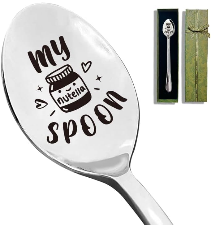 Miniatura 4 de Cuchara Nutella de acero inoxidable, cuchara My Nutella para pastel de postre, regalo para amantes de Nutella, mujeres y hombres, regalo de Navidad,