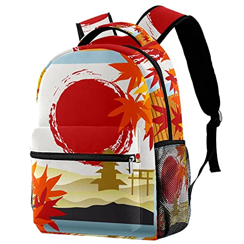 Sac à dos voyage pour campus et sorties scolaires au motif feuille d'érable