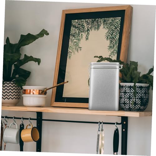 Contenedor de Café Metálico Rectangular que Optimiza Espacio y Limpieza 5