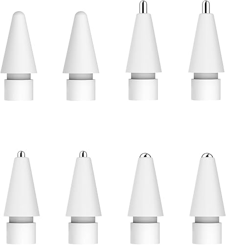 Miniatura 9 de MoKo Paquete de 8 puntas USB-C para Apple Pencil de 1 generación y 2 generación, puntas de repuesto para lápiz Apple Pencil para iPad Pen, no se