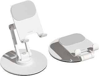 Hagibis Cell Phone Stand Adjustable Foldable Triaxial Desktop Phone Tablet Holder 360° Rotation Aluminum Support for Switc Price In India