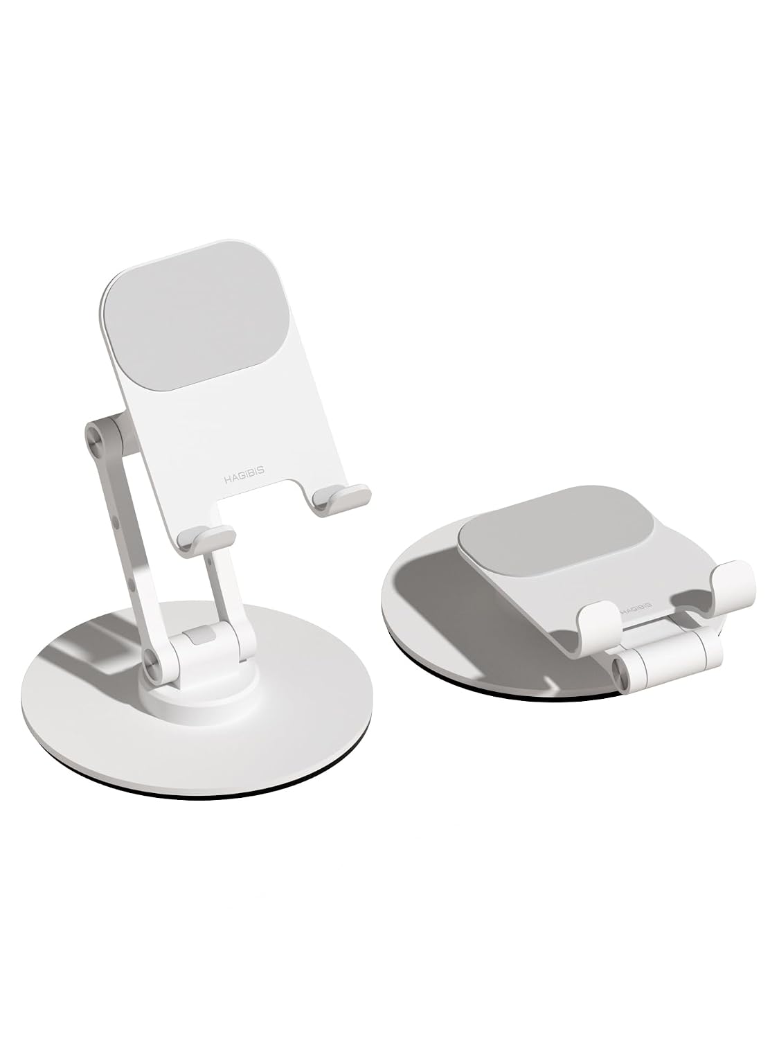 Hagibis Cell Phone Stand Adjustable Foldable Triaxial Desktop Phone Tablet Holder 360° Rotation Aluminum Support for Switc...