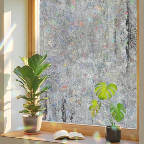 Vinilo para ventana gris de privacidad 17.7" x 78.7" miniatura 1
