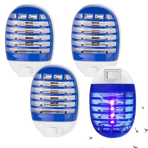 Lámpara Antimosquitos Electrico,4PCS Mata Mosquitos Moscas Lampara,Lámpara Antimosquitos,Mata Mosquitos electrico con UV