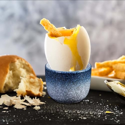 BAIFULAI Eierbecher Porzellan, 4er Eierbecher Set aus Keramik, Durchm 5cm, Höhe 4,8 cm, Ofenglasurverfahren, Glatt und gratfrei, spülmaschinenfest & in Geschenkbox, Eierbecher für Frühstückstische – Bild 6