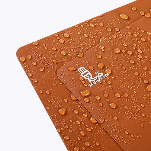 Super Kitchen Food Grade Silicone Extra Large Pastry Mat Baking Mat 23.4 By 15.6 Inches Chocolate …