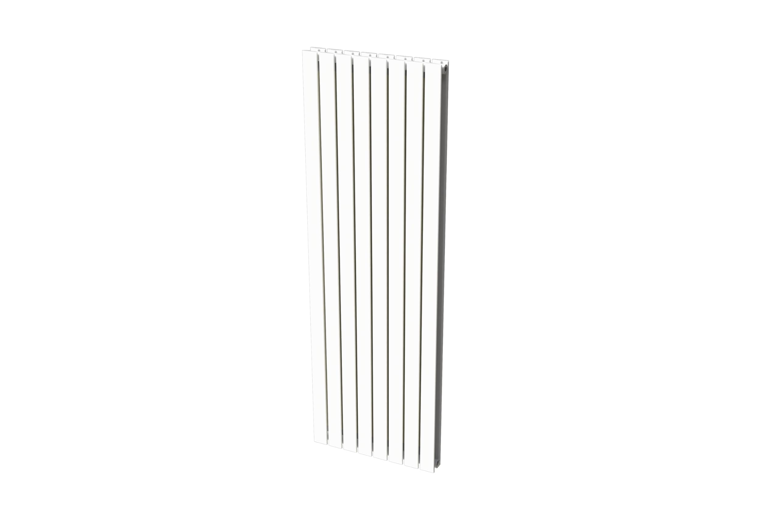 Radiateur blanc mural eau chaude vertical acier double lame | 180 x 60 cm 2 464 Watt chauffage central | 4 raccordements 15x21 (1/2) série NYTIA by NOYON & THIEBAULT