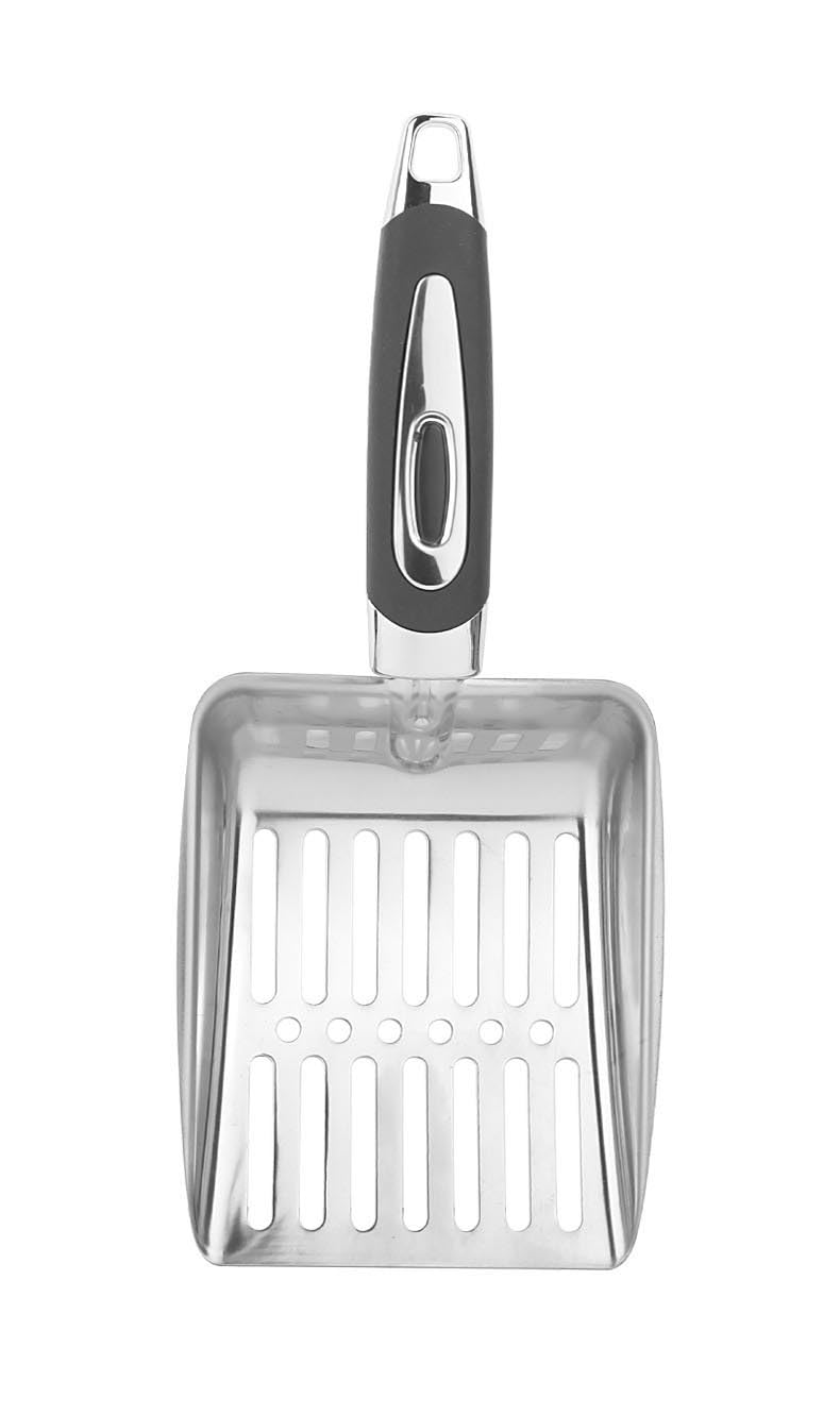 Feeloons Cat Litter Scoops, Premium Multicat Stainless steel Sifter with Non-Slip Handle Design.