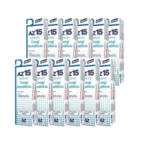 AZ 15 Gengi Dentifricio Gusto Salino Classico, 100ml, 12 unità