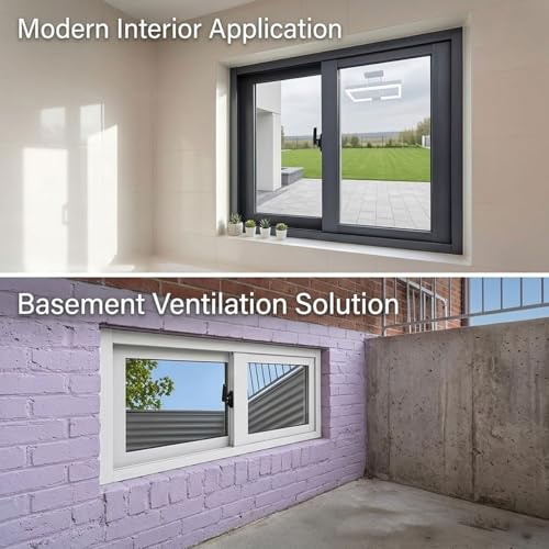 Ventana deslizante de sótano horizontal 20 x 12 para sustitución de marcos 8