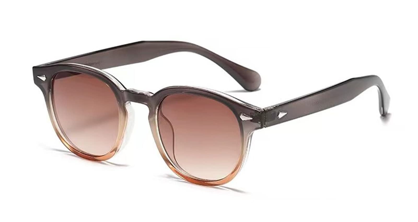 LHSDMOAT Occhiali da sole sportivi vintage anni '70 rotondi UV400 in stile Depp per uomo e donna, occhiali da sole colorati per la guida e i viaggi