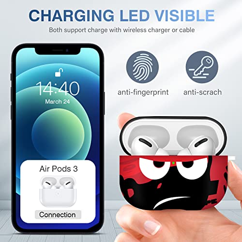 Image of for Airpods Pro 2nd Generation Case 2022, Don't Touch Me for Airpods Pro 2 Cover with Keychain Soft Cute Shockproof Cover for Women Men Compatible Apple AirPod Pro 2,red