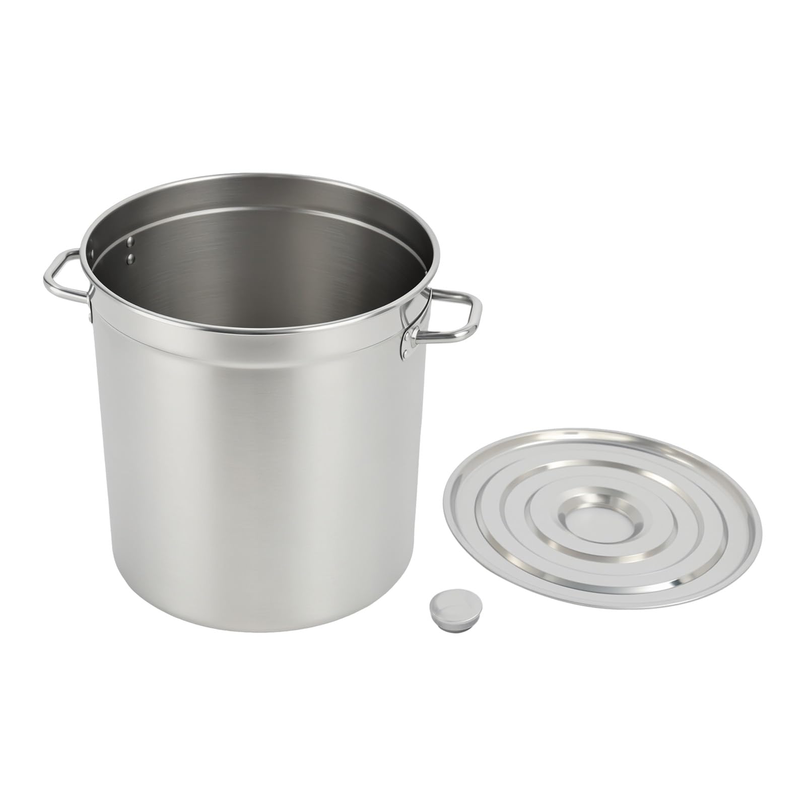 Contenitore termico per il trasporto, secchio in acciaio inox da 50 l, con coperchio, secchio da cucina per cucina, industria, gastronomia e casa
