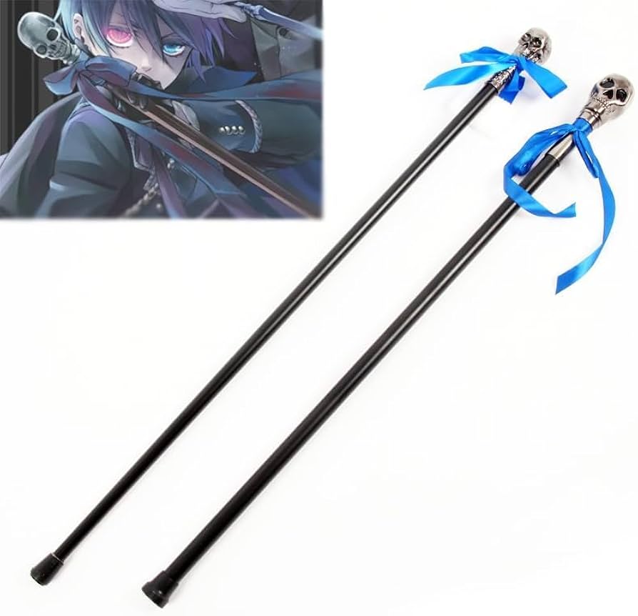 黒執事シエルコス道具髑髏頭杖剣 古兵器 武具 刀装具 日本刀 模造刀 居合刀 黒執事シエルコス道具髑髏頭杖剣 古兵器 武具 刀装具 日本刀