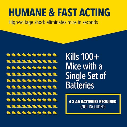 The Big Cheese Ultra Power - Electronic Mouse Killer, Quick, Effective Humane - Professional Electric Mouse Trap that Kills Instantly - Safe, Hygienic Zapper - Indoor Battery Powered Electric Trap