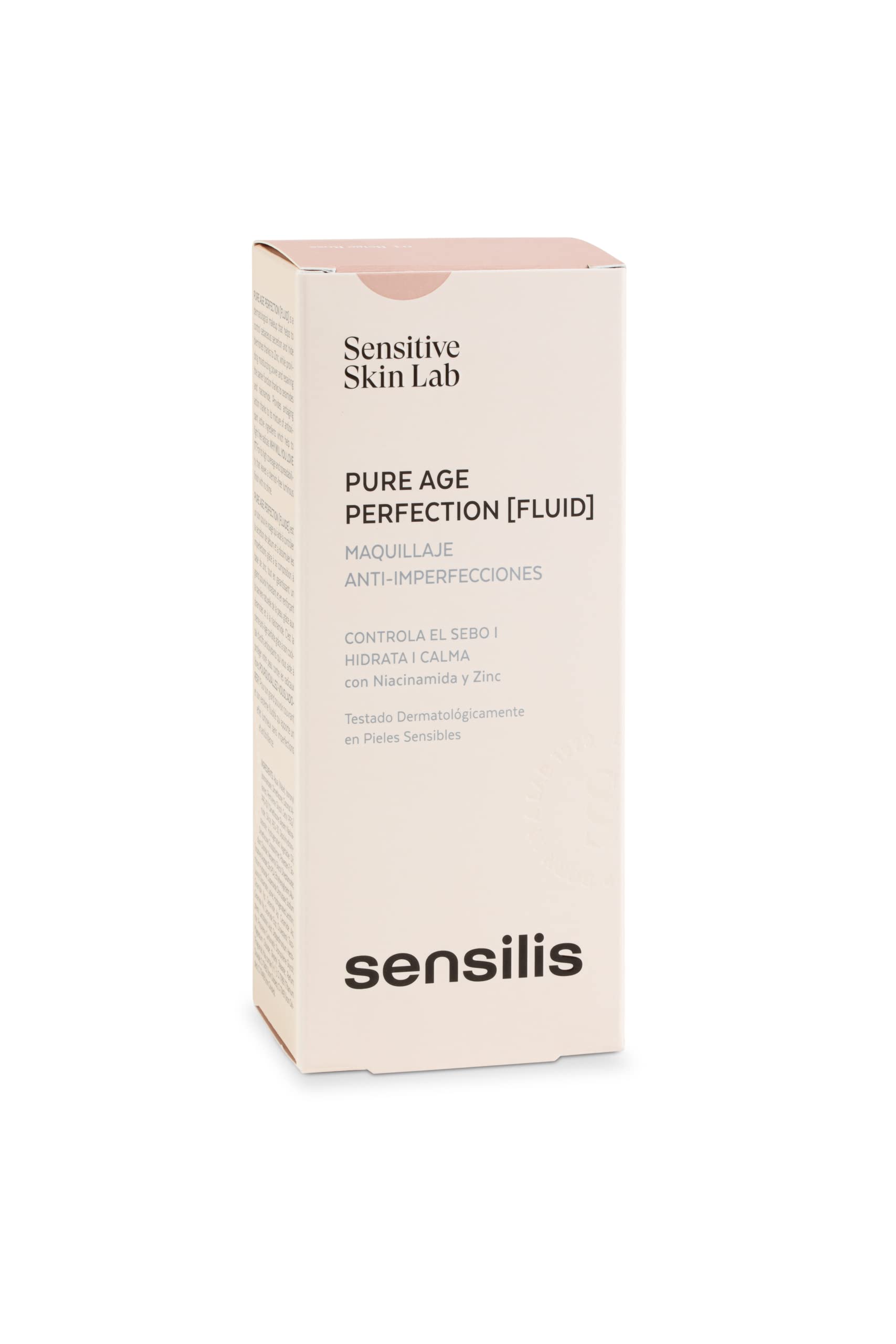 Sensilis Pure Age Perfection Maquillaje 8 Horas de Duración, Tratamiento Antiimperfecciones, Para Pieles Grasas y Con Acné