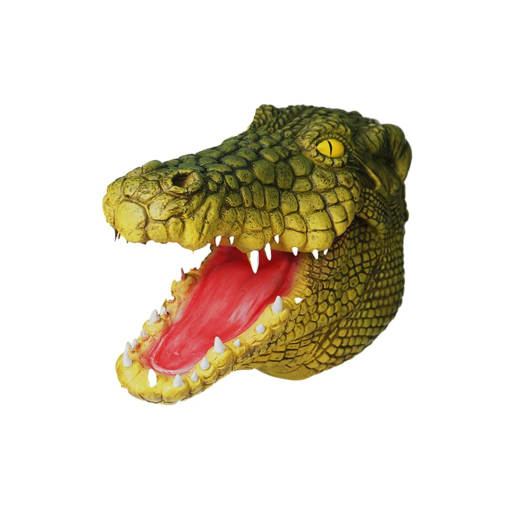 BaronHong Latex Animal Mask Labrador Mask Fancy Dress Adult Headwear Halloween Mannequin Party Costume (Crocodile, M)