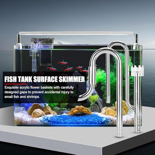 EVTSCAN Aquarium Surface Skimmer Pipe Set Stainless Steel Metal Lily Pipe Inflow Outflow Pipe with Adjustable Water Flow Acrylic Baskets for Water Plant Tanks (12mm) by EVTSCAN - Used condition - Image 5