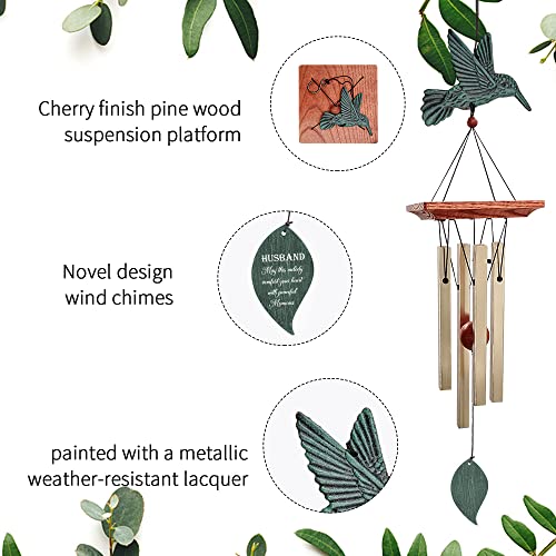 Image of ASTARIN Memorial Custom Wind Chimes for Loss of Loved One, Wind Chimes for Patio Yard Decor, 24'' (Condolences-8)