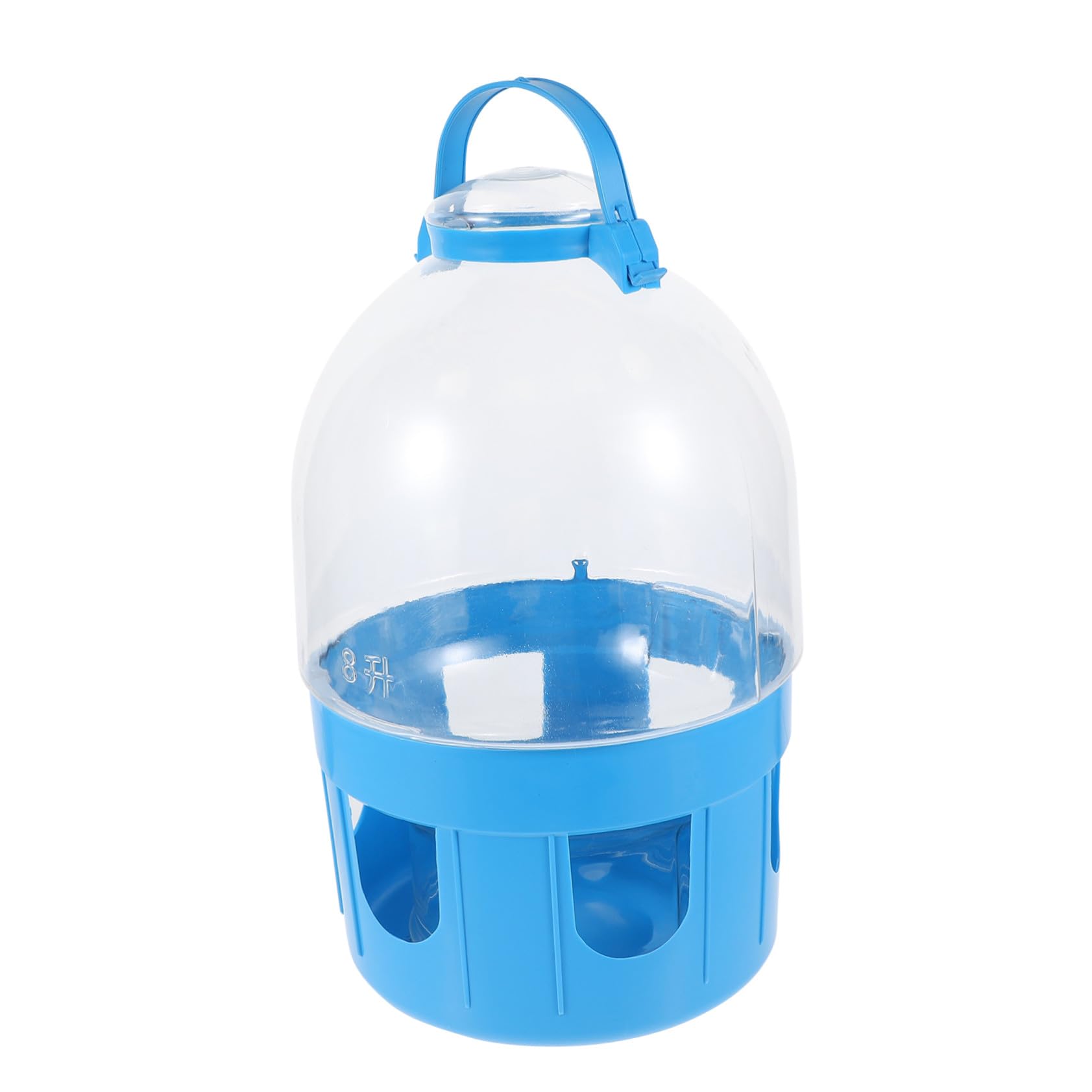 Mangiatoia per Piccioni Bevitore D’acqua Trasparente 8l, Abbeveratoio Professionale in Plastica Scala di Capacità, per Allevamento e Cura Uccelli Domestici Colore Casuale