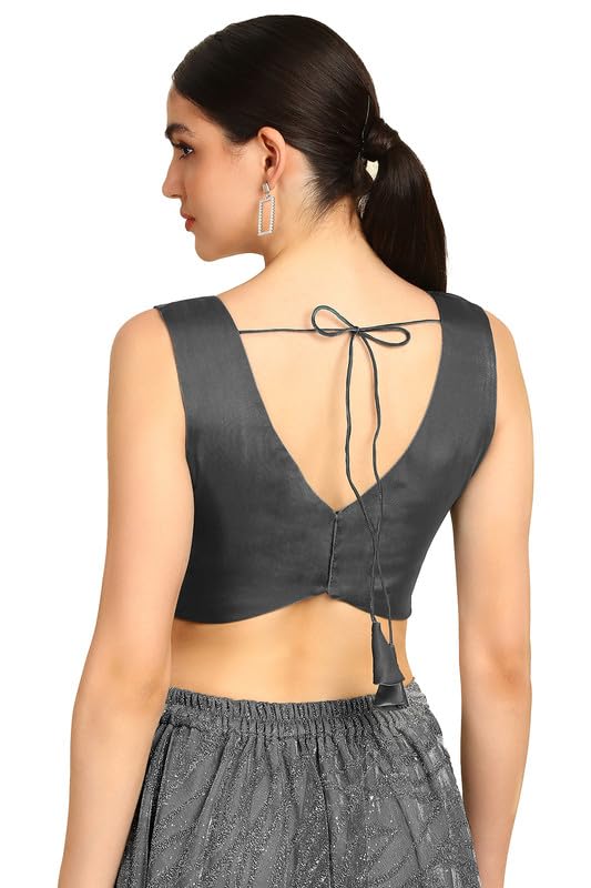 Image of Soch Womens V-Neck Tissue Princess Line Padded Sleeveless Blouse