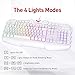 immagine 1havit Tastiera e Mouse da Gioco Filo Gaming Tastiera e Mouse Impostati con Luce LED, 4 Livelli DPI, 8 Tasti Multimediali e 19 Tasti Anti-ghosting 7 Diversi Colori, per PC (Layout Italia Bianco)