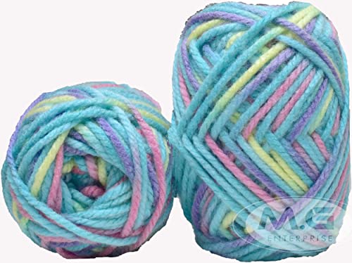 Image of M.G. Enterprises Motu Thick Chunky Yarn - Teal Mix 200 gm | 100% Soft Acrylic Wool Hand Knitting | Needle Knitting Yarn | Art Craft Soft Fingering Crochet Hook