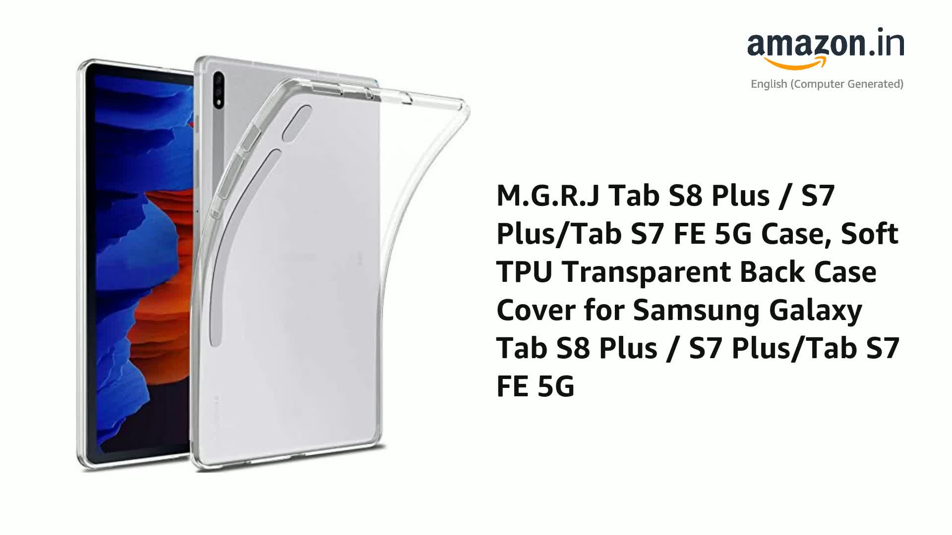 M.G.R.J® Soft TPU Transparent Back Case Cover for Samsung Galaxy
