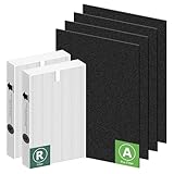 HPA200 Replacement Filters for Honeywell HRF-ARVP200, HPA200, HPA201, HA202, HPA204, HPA250 Series Air Purifiers, 2 HEPA R Filter and 4 Activated Carbon Pre-Filters A by Funmit