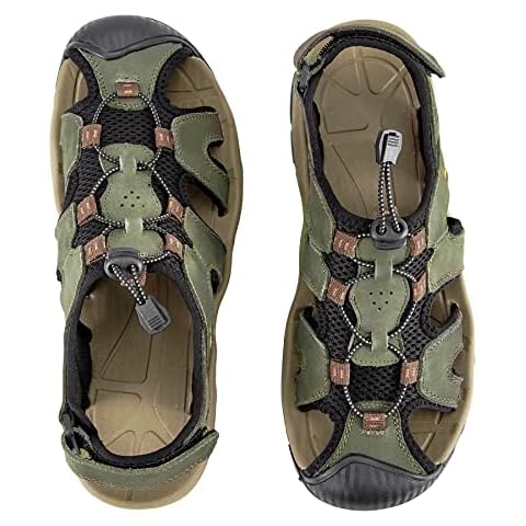 7STROBBS Real Leather Closed Toe Sandals Cover