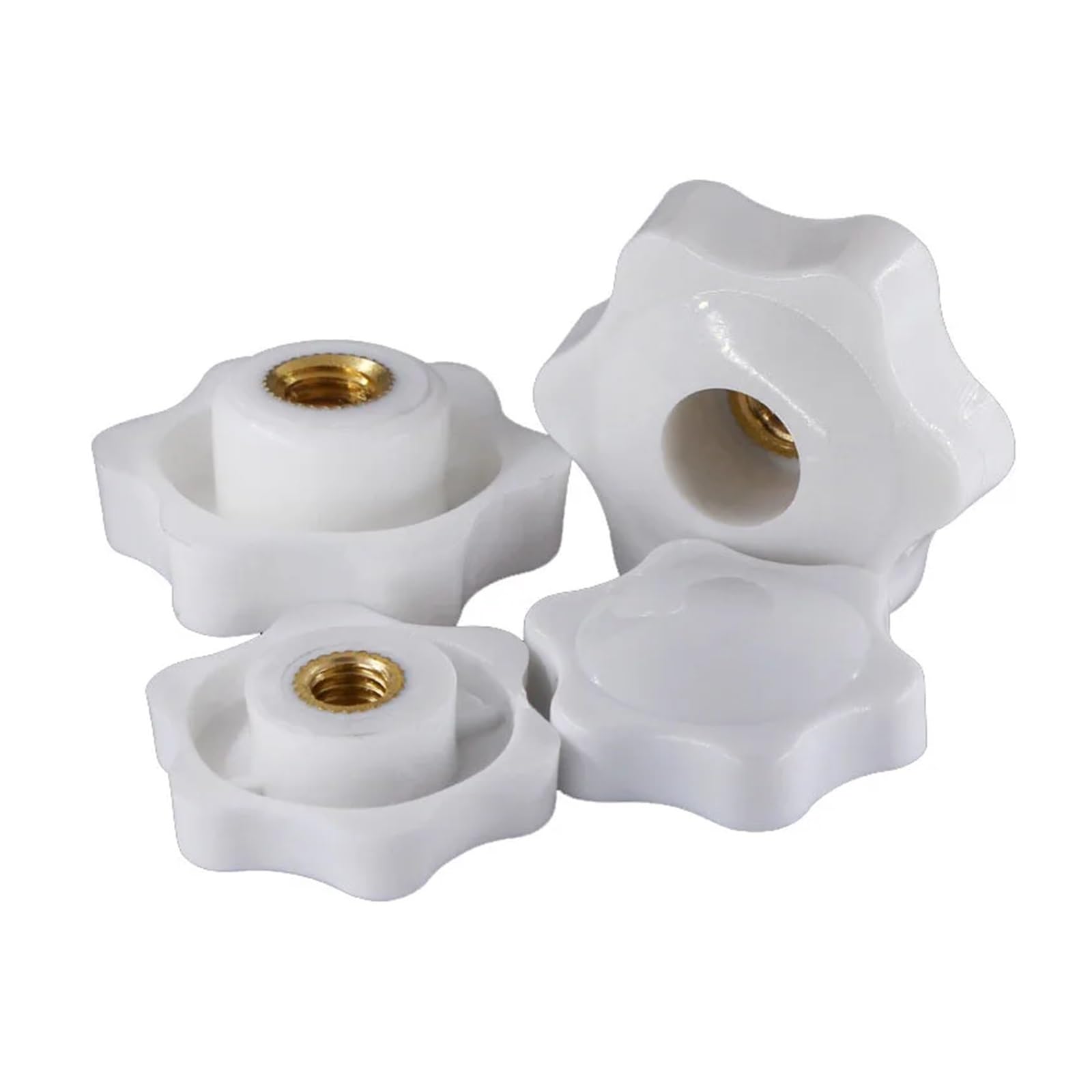 M4 M5 M6 M8 M10 Manopola di serraggio Maniglia Dadi Prugna bianca Bachelite Stringere a mano Filo Stella Nero Manuale Pollice Serraggio Attraverso dadi ( Color : Through hole , Size : M8X32MM(5PCS) )