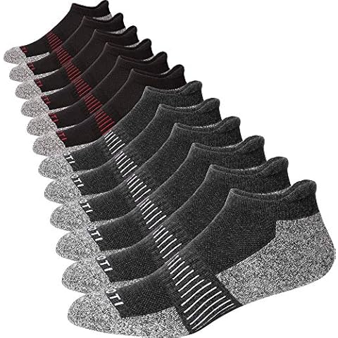 OTIOTI 6 Pack Mens Ankle Athletic Socks Running Sports Comfort Low Cut Tab Socks for Men Cushion Sock - - One size Cover