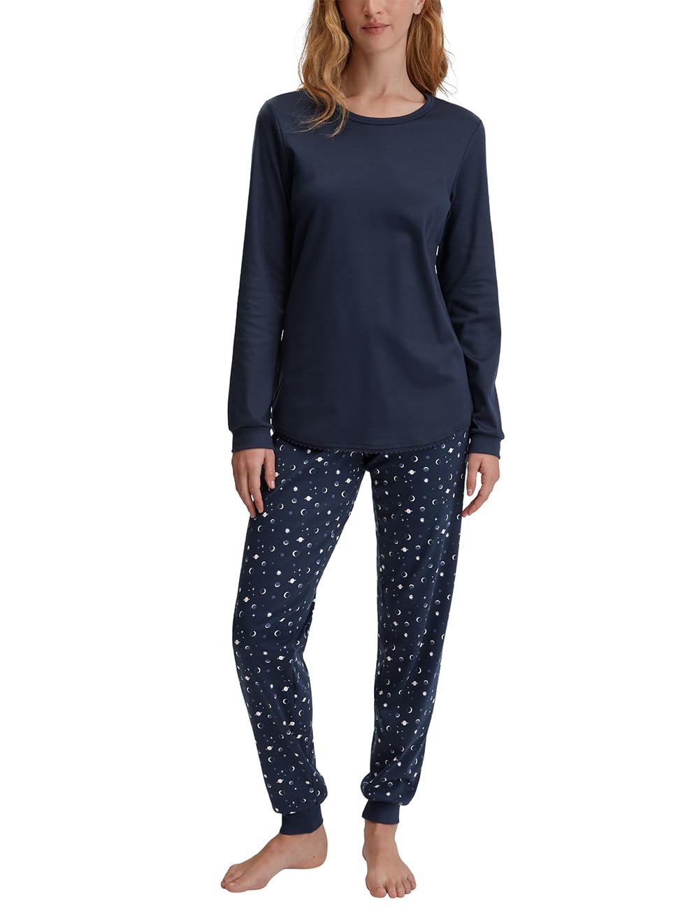 CALIDA Midnight Dreams Bündchen-Pyjama Damen