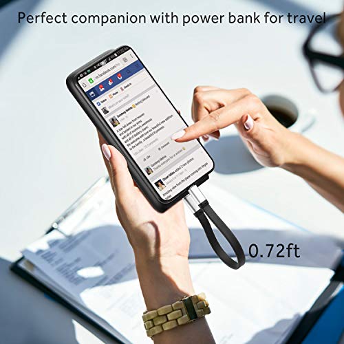 EasyAcc USB C a USB C Cavi 0.72ft Gen 2 10Gbps Fast Charging Tipo C Data Transfer Short Cable per Samsung Galaxy S8, S9, S10,T5 LaCie SSD, MacBook PRO, iPad PRO 2018