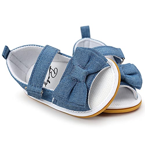 Image of Meckior Infant Baby Girls Boys Summer Sandals Open Toe Lace Princess Dress Wedding Flats Shoes Newborn Toddler Soft Non-slip Sole First Walker Crib Shoes