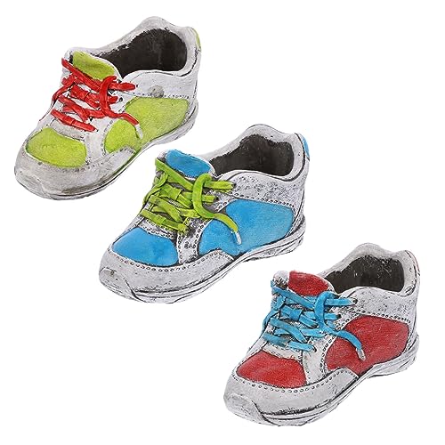 Milisten 3pcs Creative Cartoon Shoe Planter Pot for and Cacti Adorable High-top for Home Office and Garden Decor for Plant