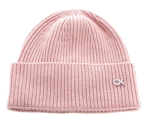 Calvin Klein Damen Re-Lock Beanie Mütze, Braun (Café au Lait), One Size